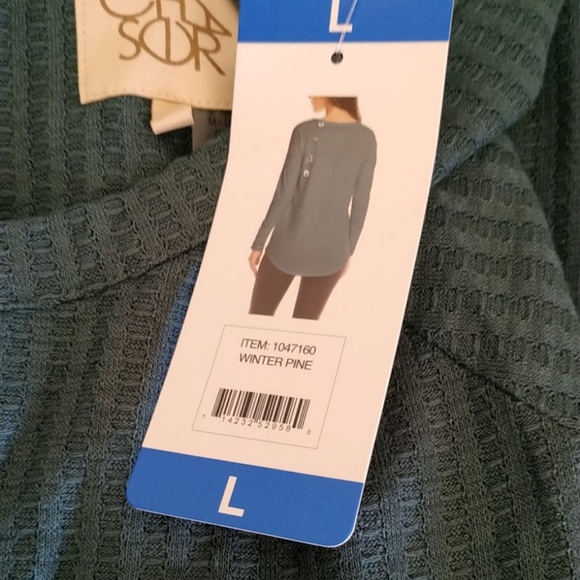 CHASER Ladies' Long Sleeve Waffle Thermal Tunic - Picture 5 of 5